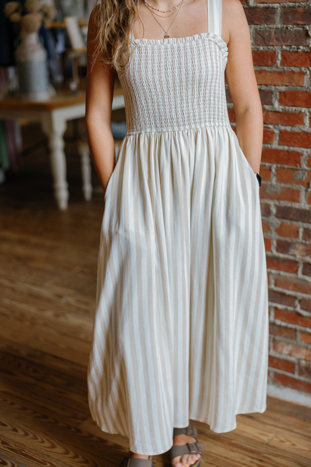 Jaylyn Midi Dress - Khaki