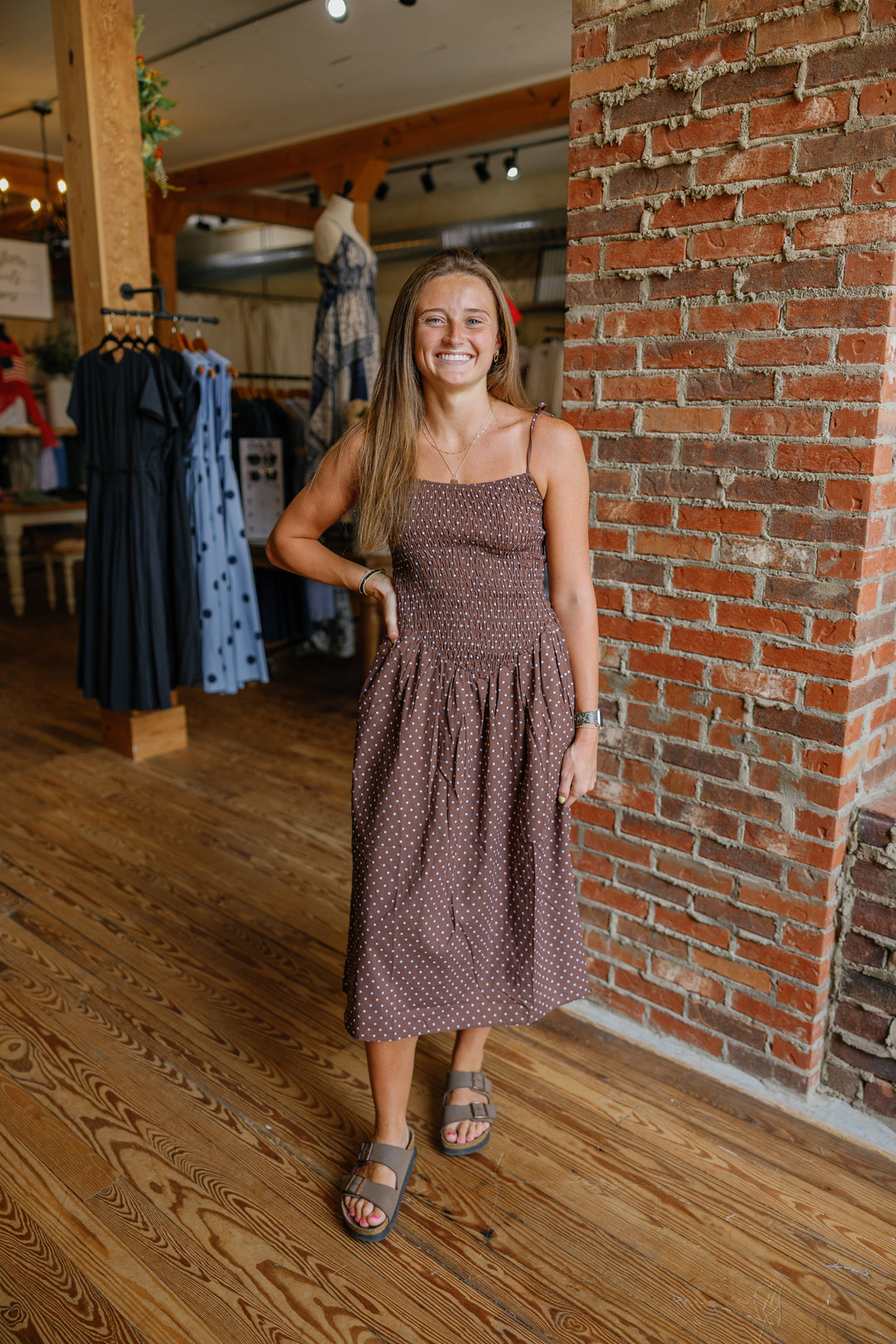 Pretty In Polka Dots Midi Dress