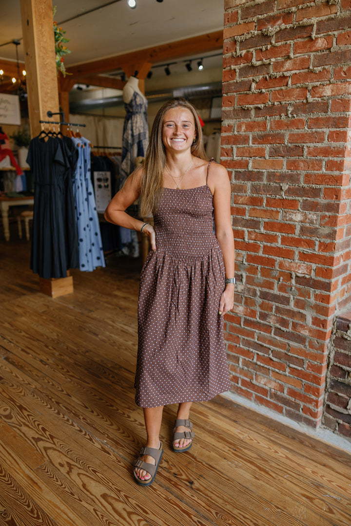 Pretty In Polka Dots Midi Dress
