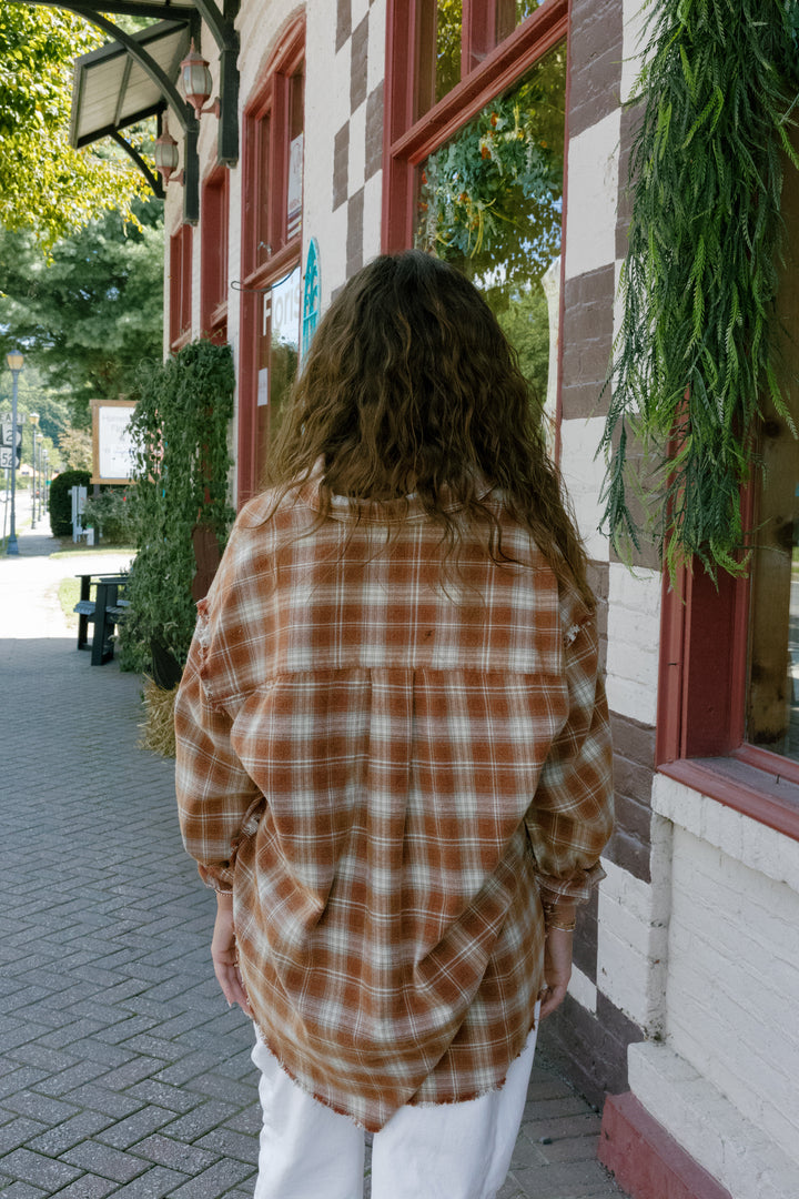 Plaid Flannel Top - Red