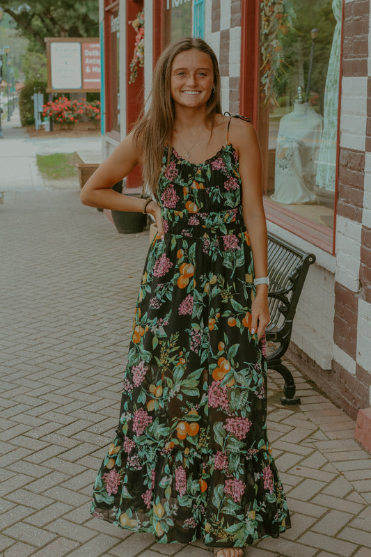 Maggie Midi Dress - Black