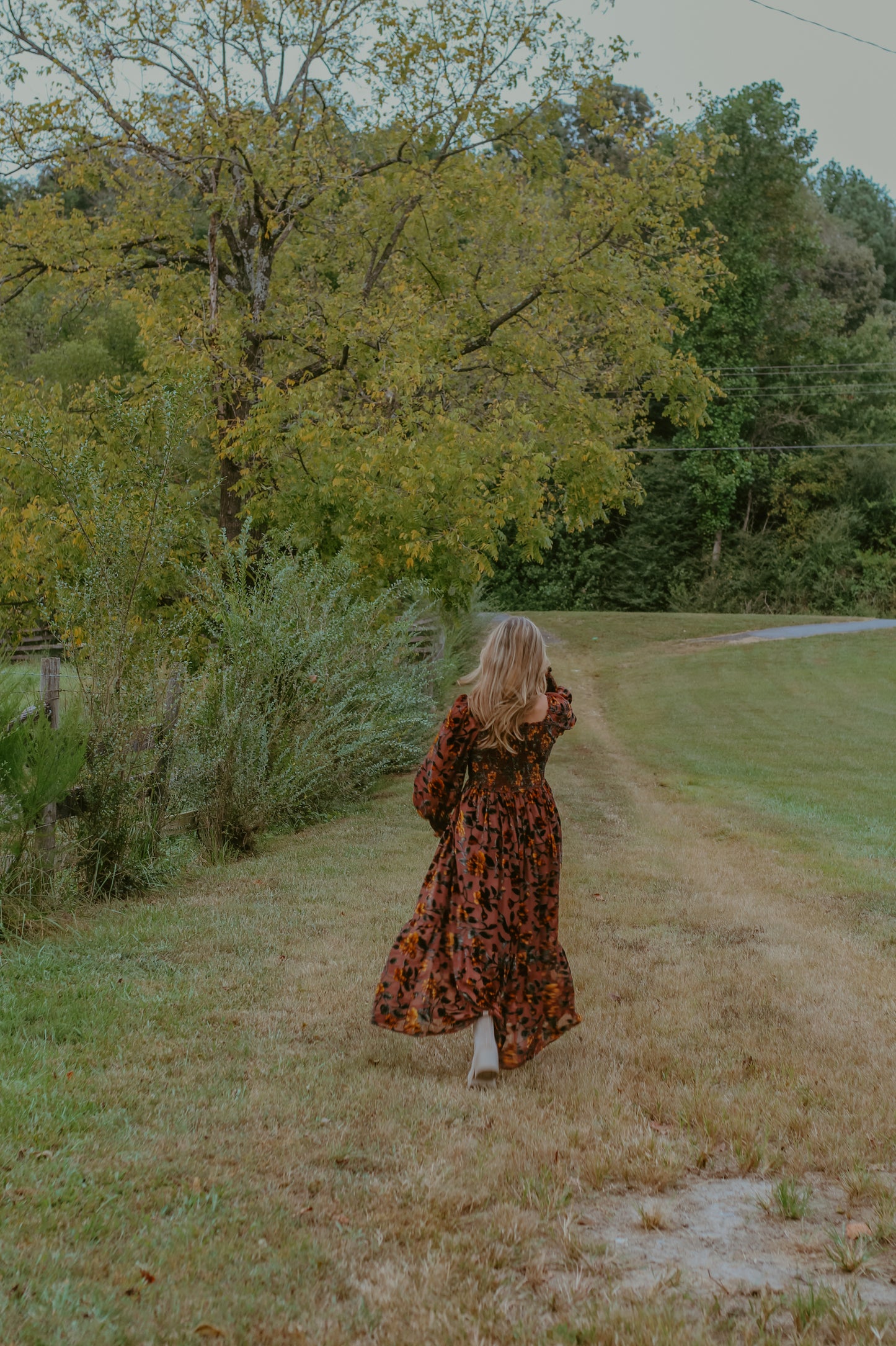 Mona Midi Dress - Goldenrod Floral