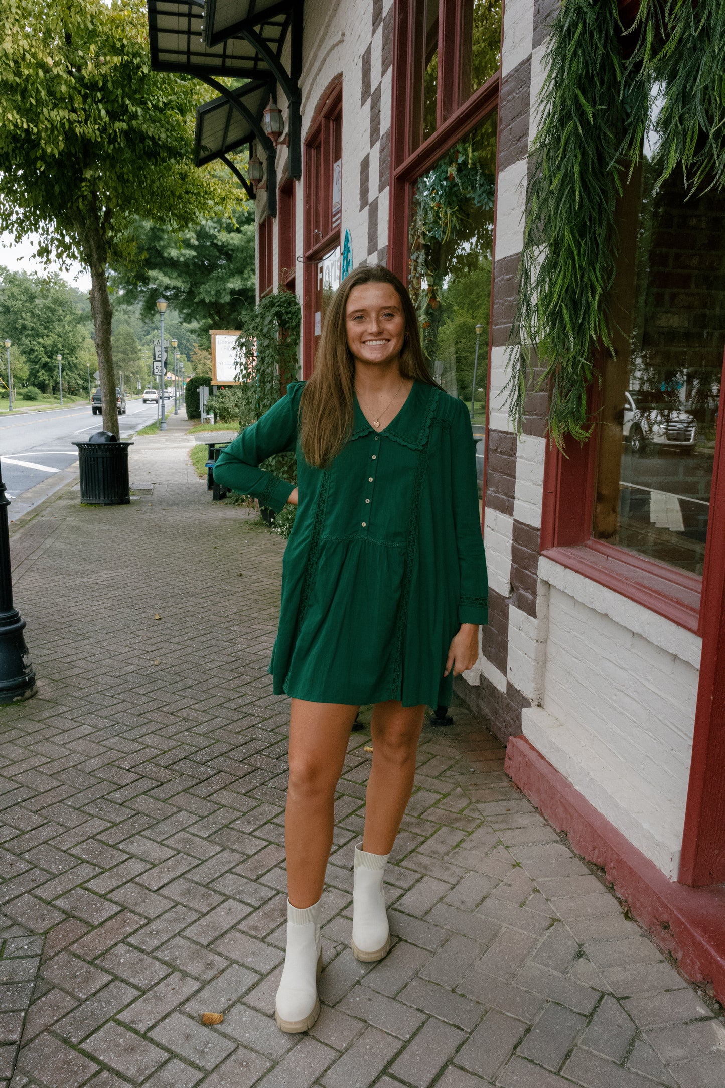 Josie Mini Dress - Green