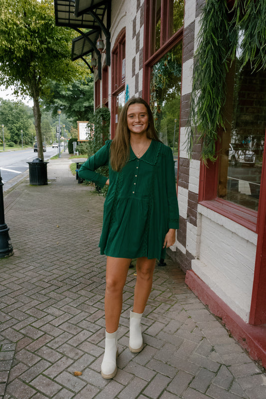 Josie Mini Dress - Green
