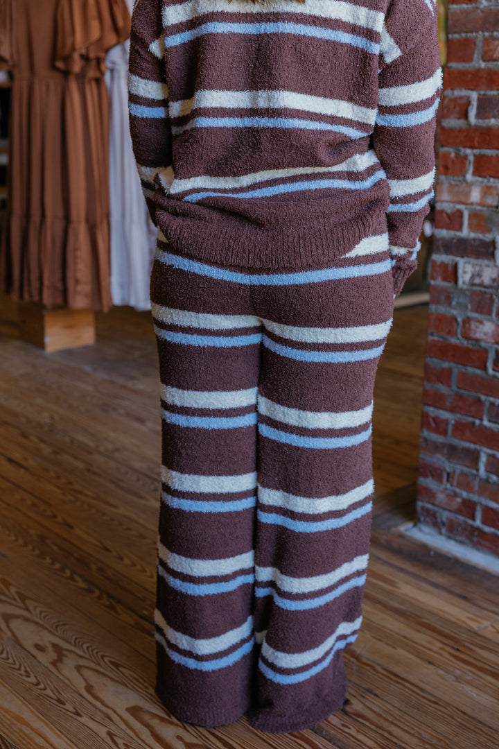 Cozy Striped Wide Leg Pants