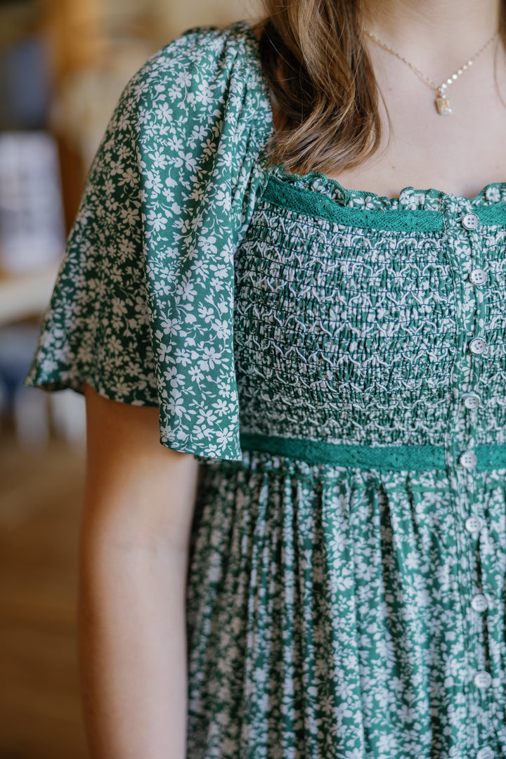 Isla Midi Dress - Green