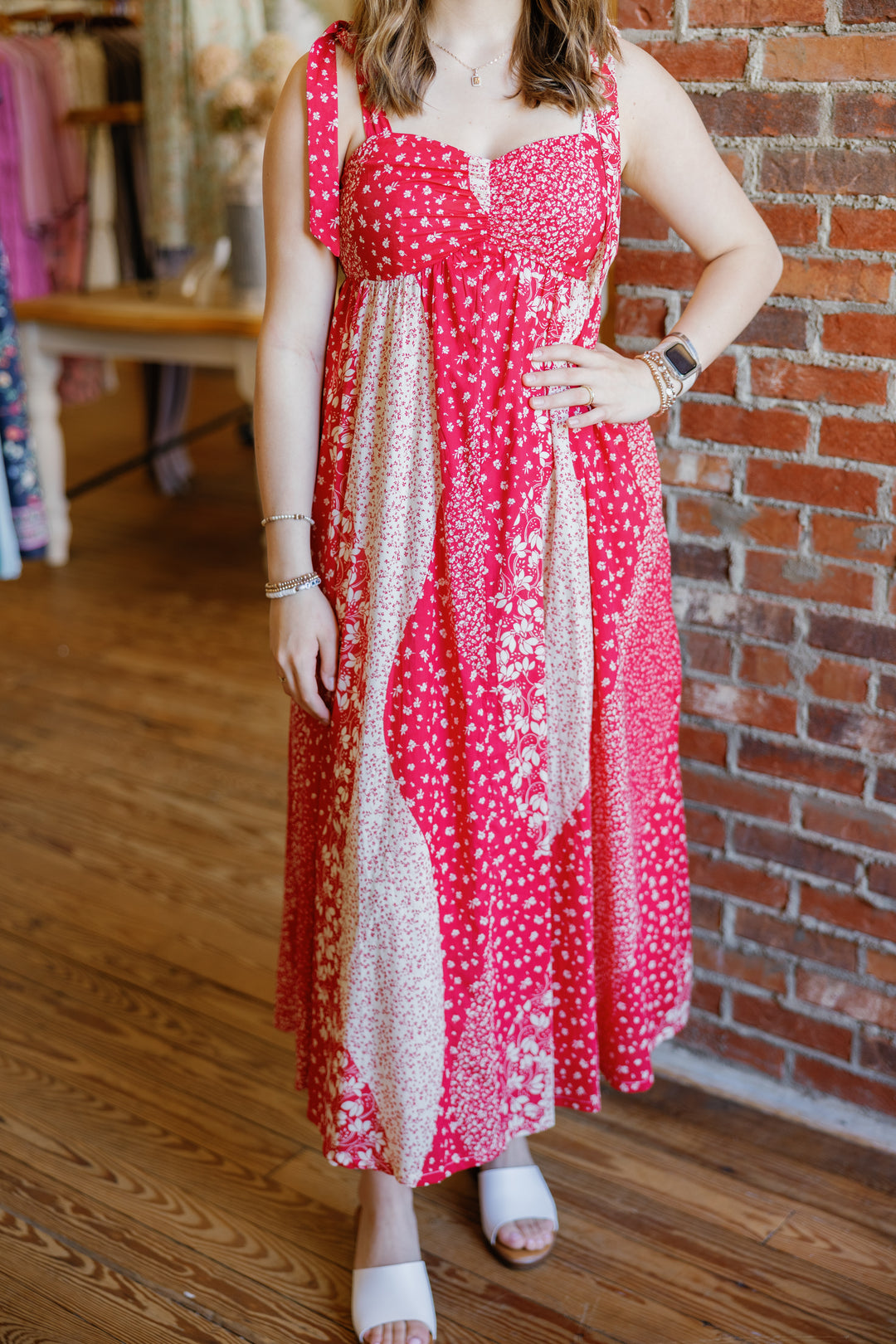 Jojo Midi Dress - Red