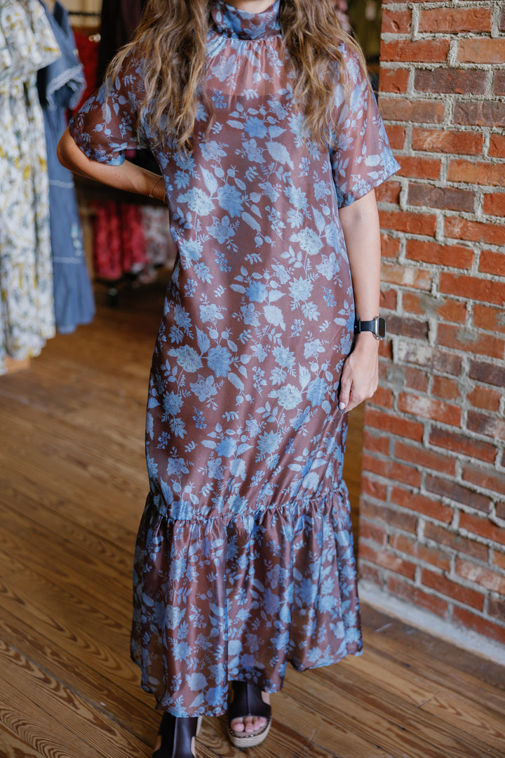 Lina Midi Dress - Brown
