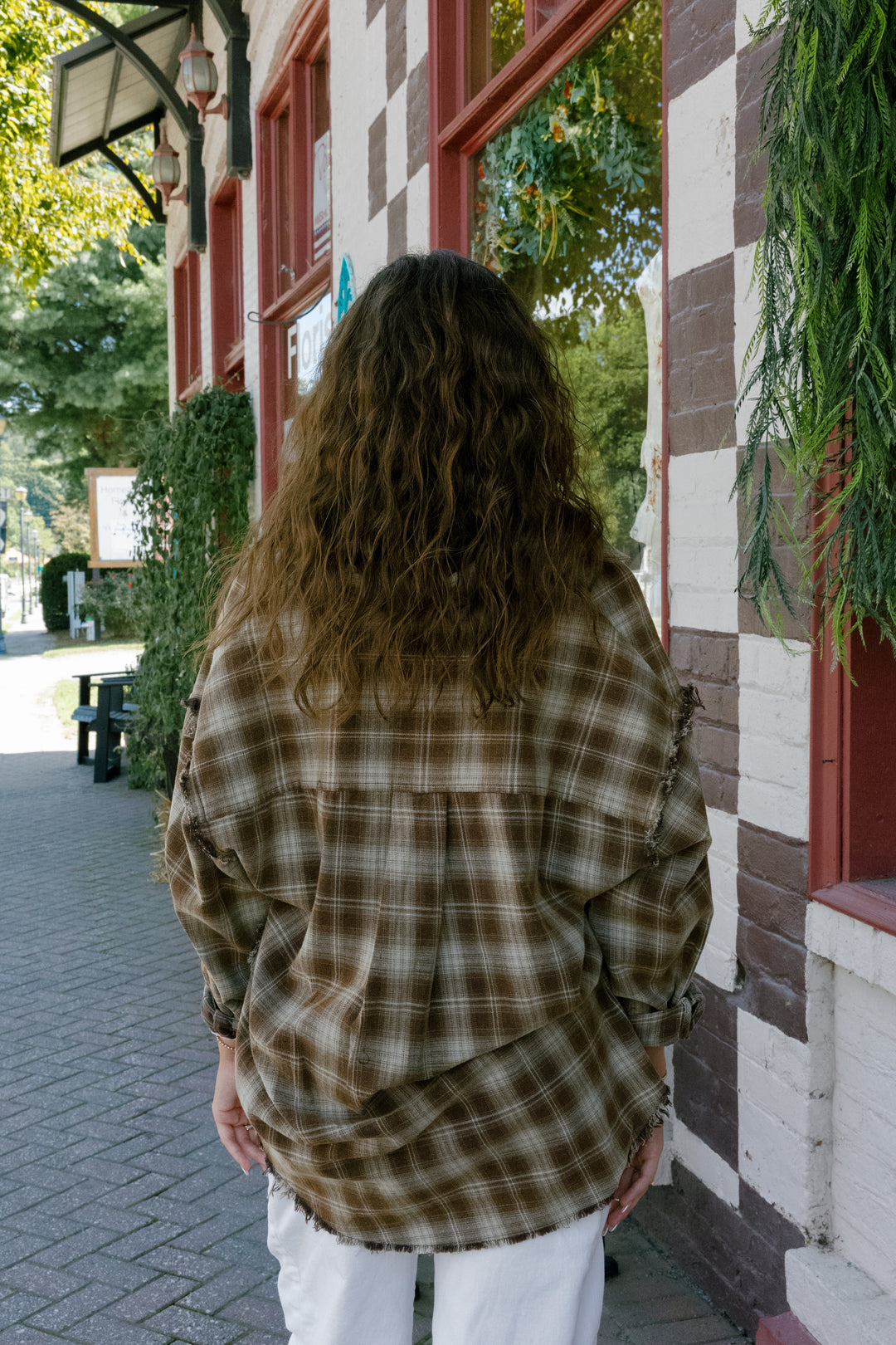 Plaid Flannel Top - Chocolate