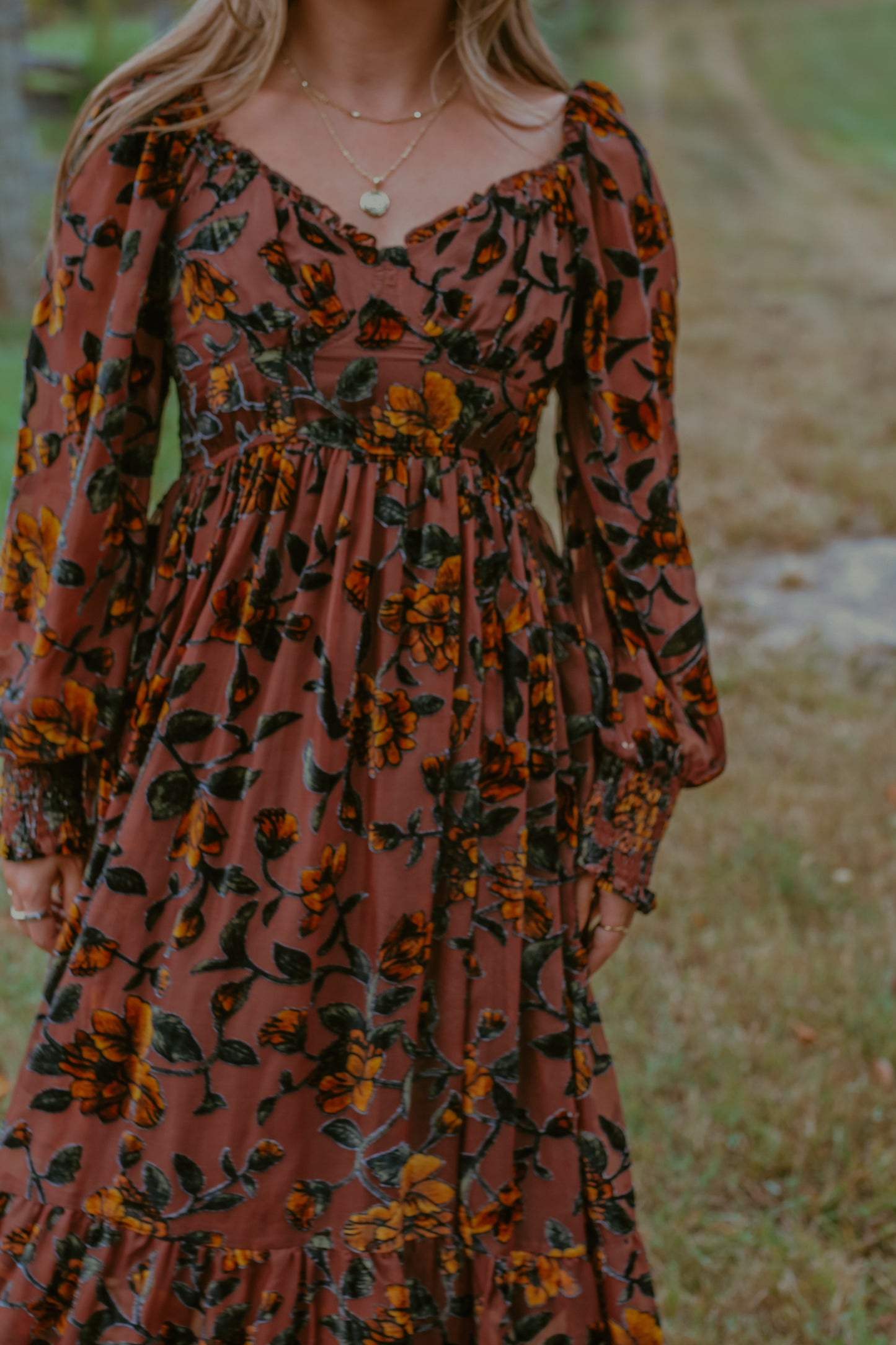 Mona Midi Dress - Goldenrod Floral