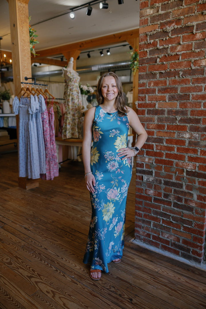 Violet Maxi Dress - Teal