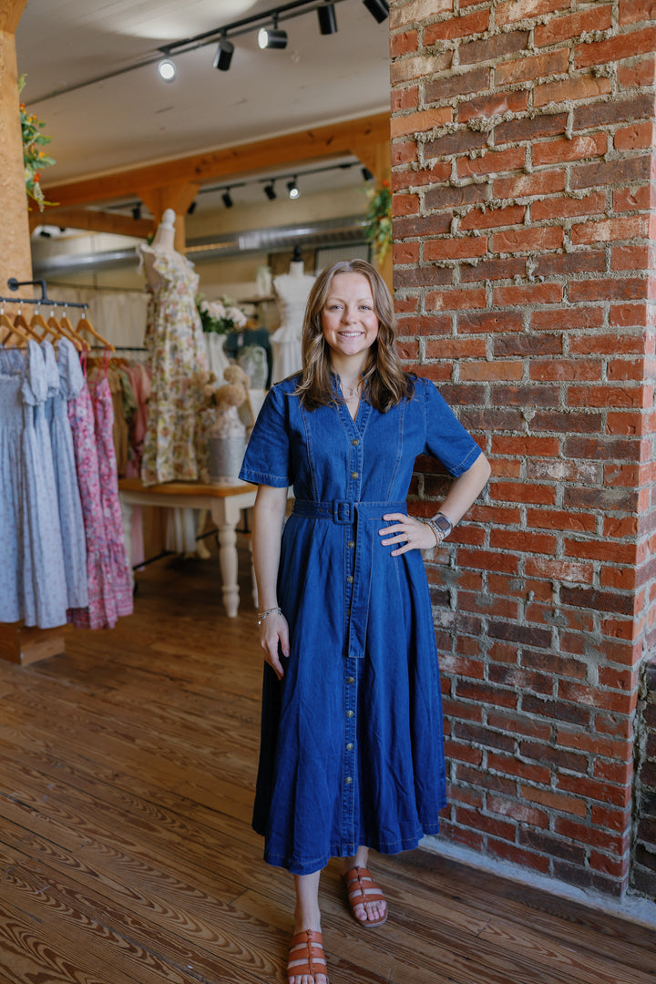 Kylan Midi Denim Dress