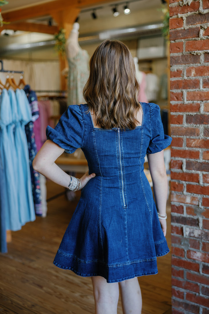 Evelyn Denim Mini Dress
