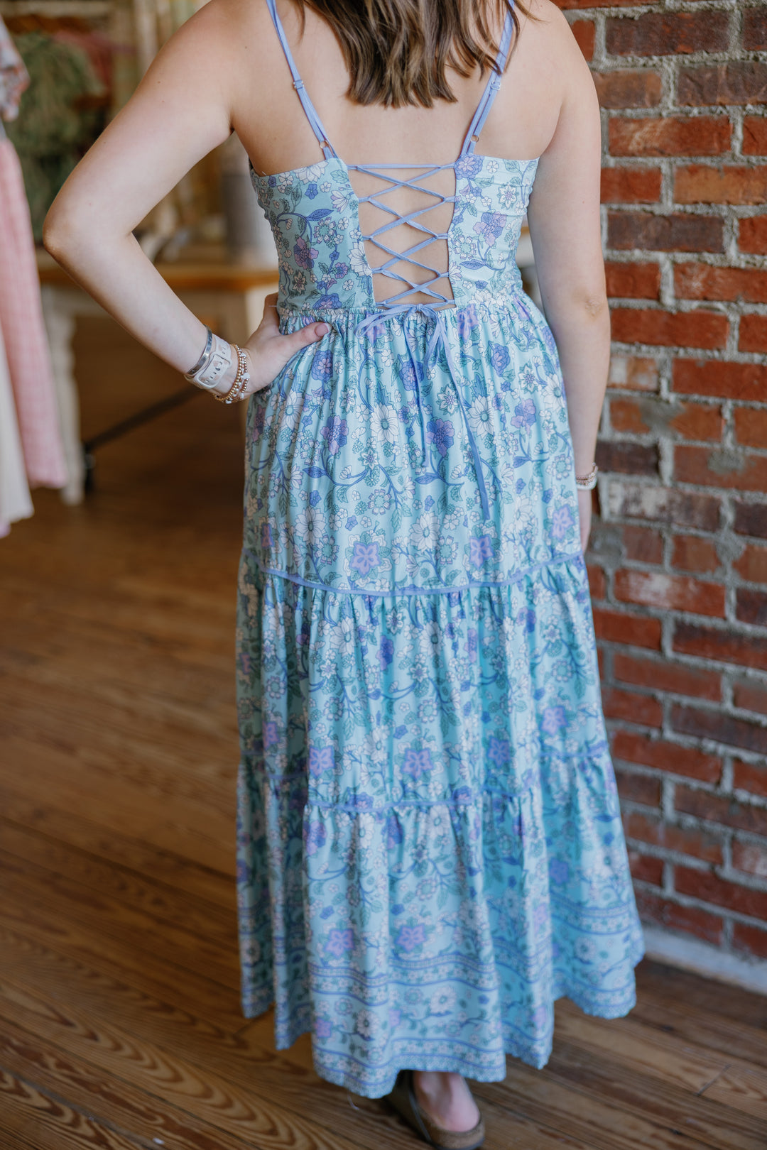 Maggie Midi Dress - Blue