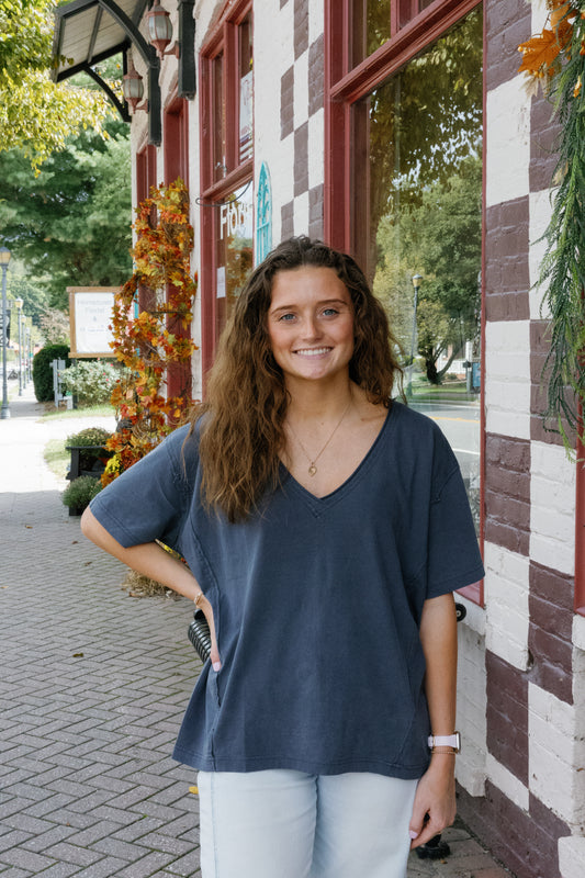 Hannah Top - Navy