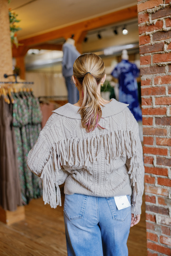 Forever Fringe Top - Oatmeal