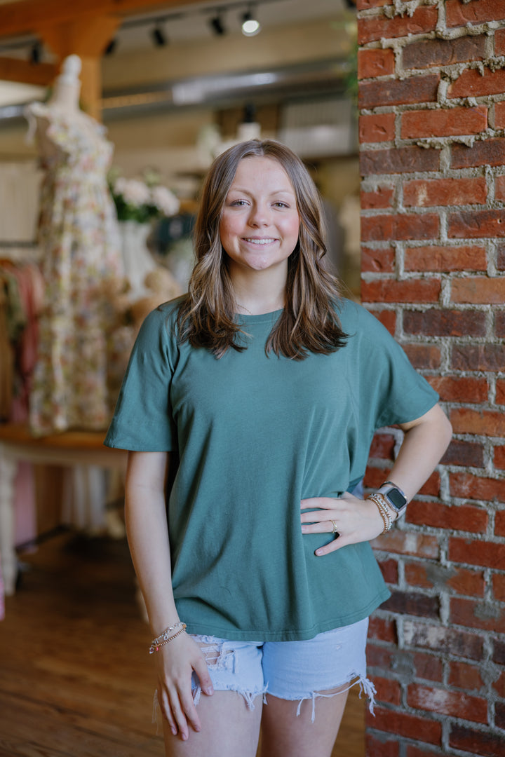 Sarah Slouchy Tee - Green