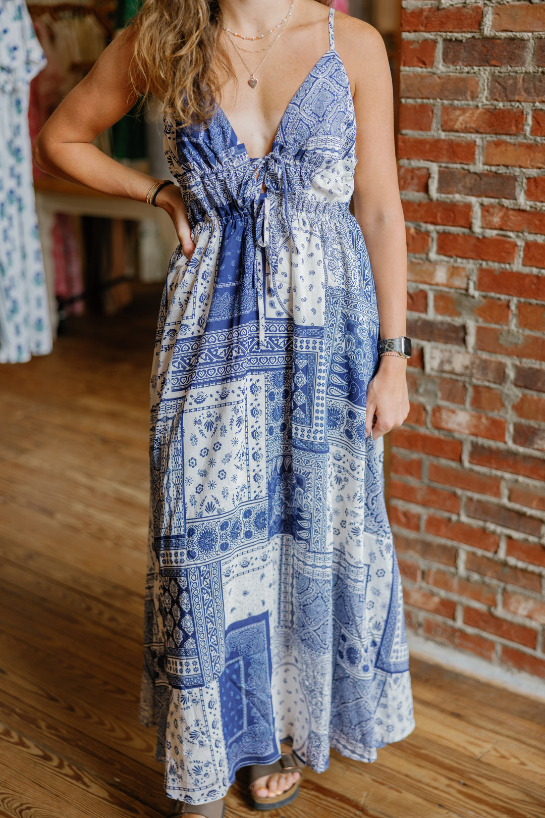 Caitlin Midi Dress - Navy