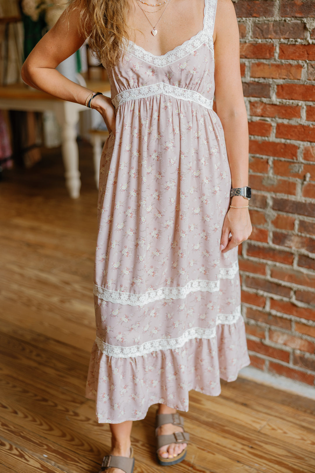 Mia Midi Dress - Pink