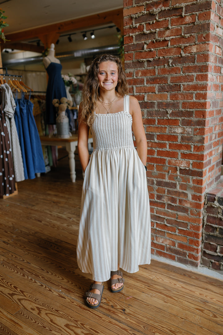 Jaylyn Midi Dress - Khaki