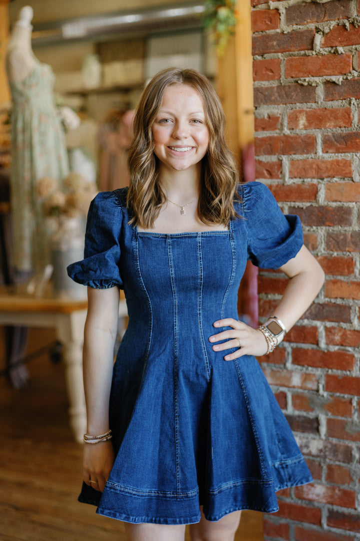 Evelyn Denim Mini Dress