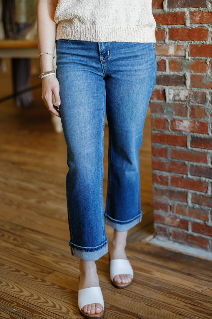 Cora Cuffed Cropped Jeans