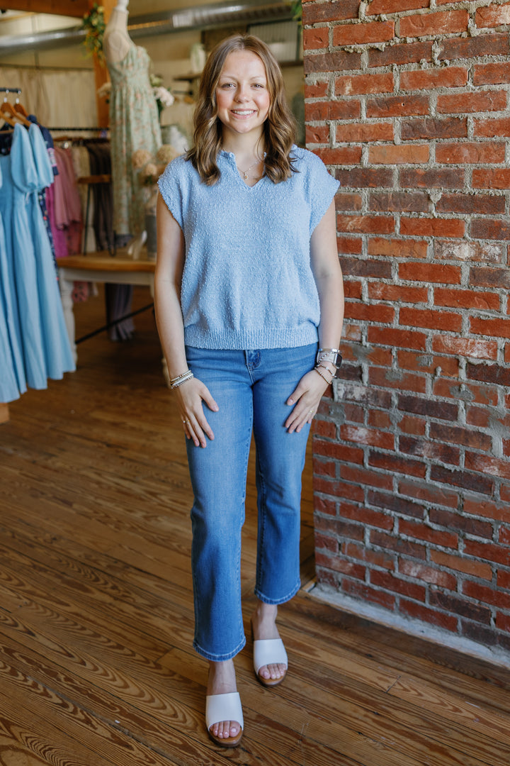 Dawn Mid Rise Straight Leg Jeans