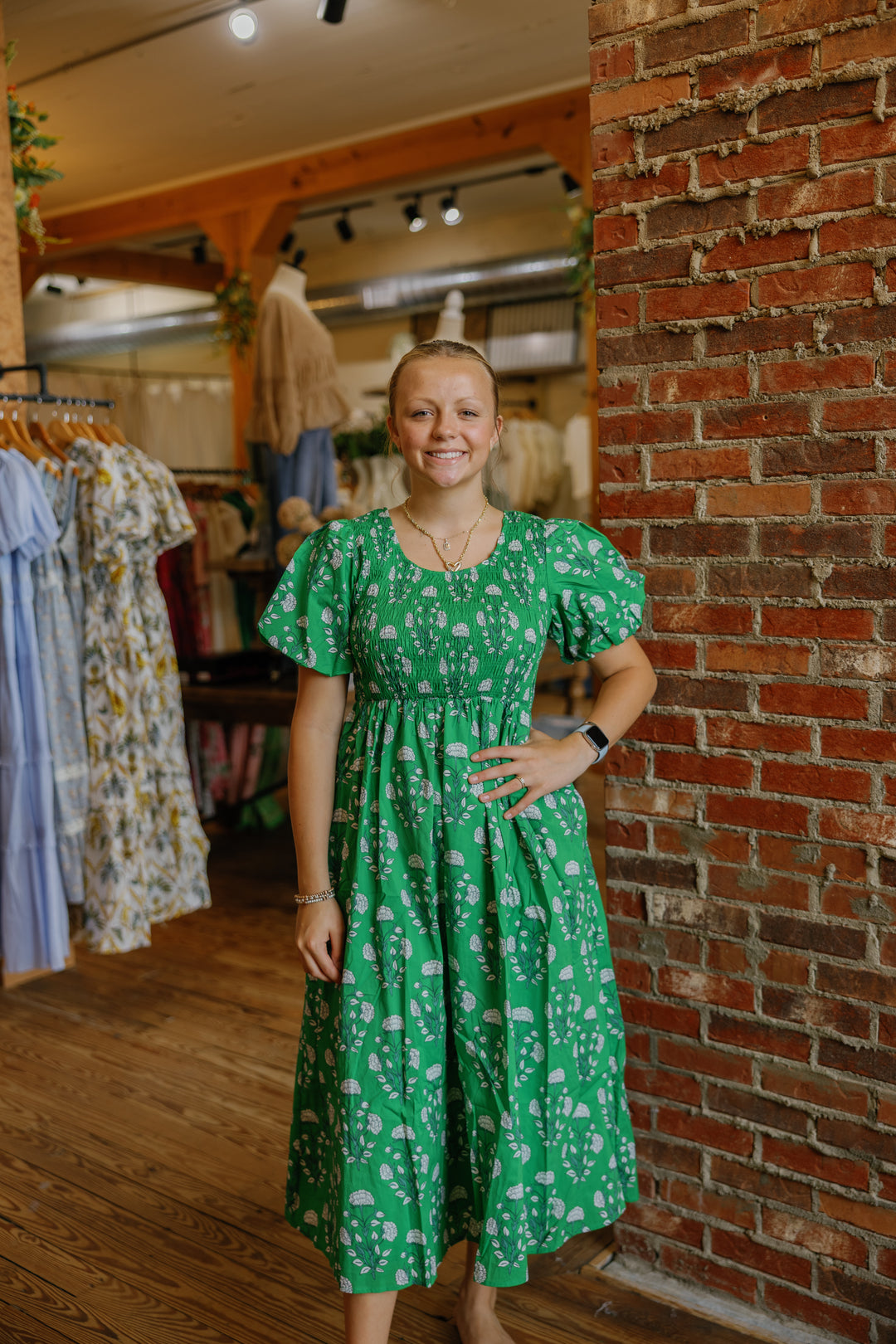 Conley Midi Dress - Green