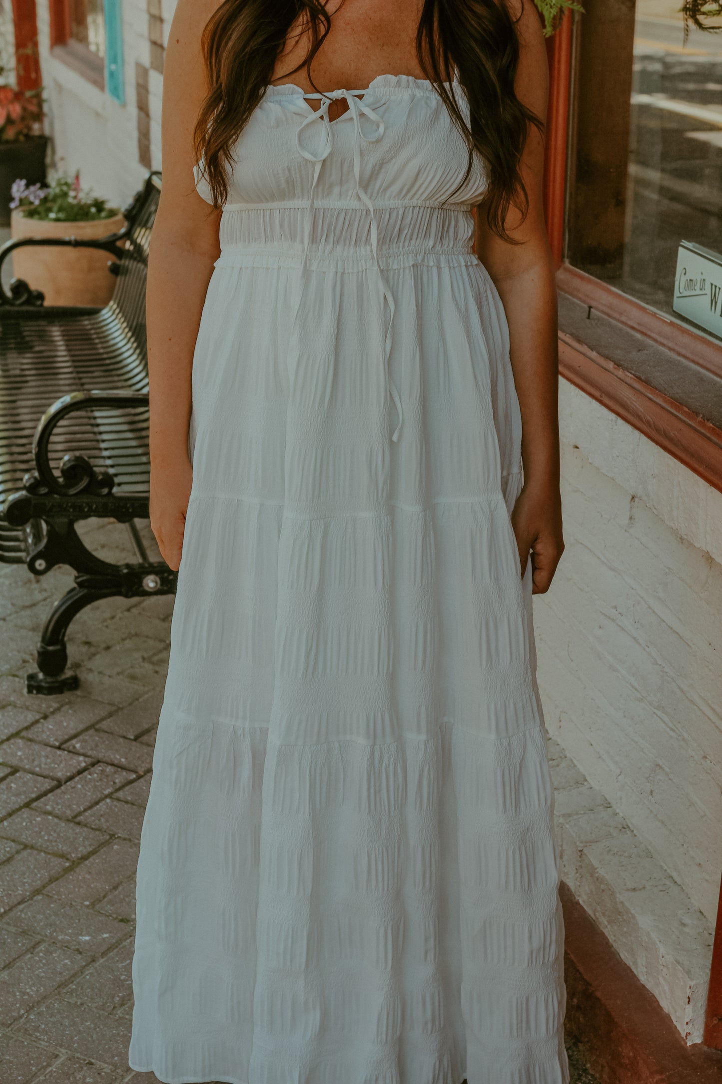 Tiffany Midi Dress - Off White