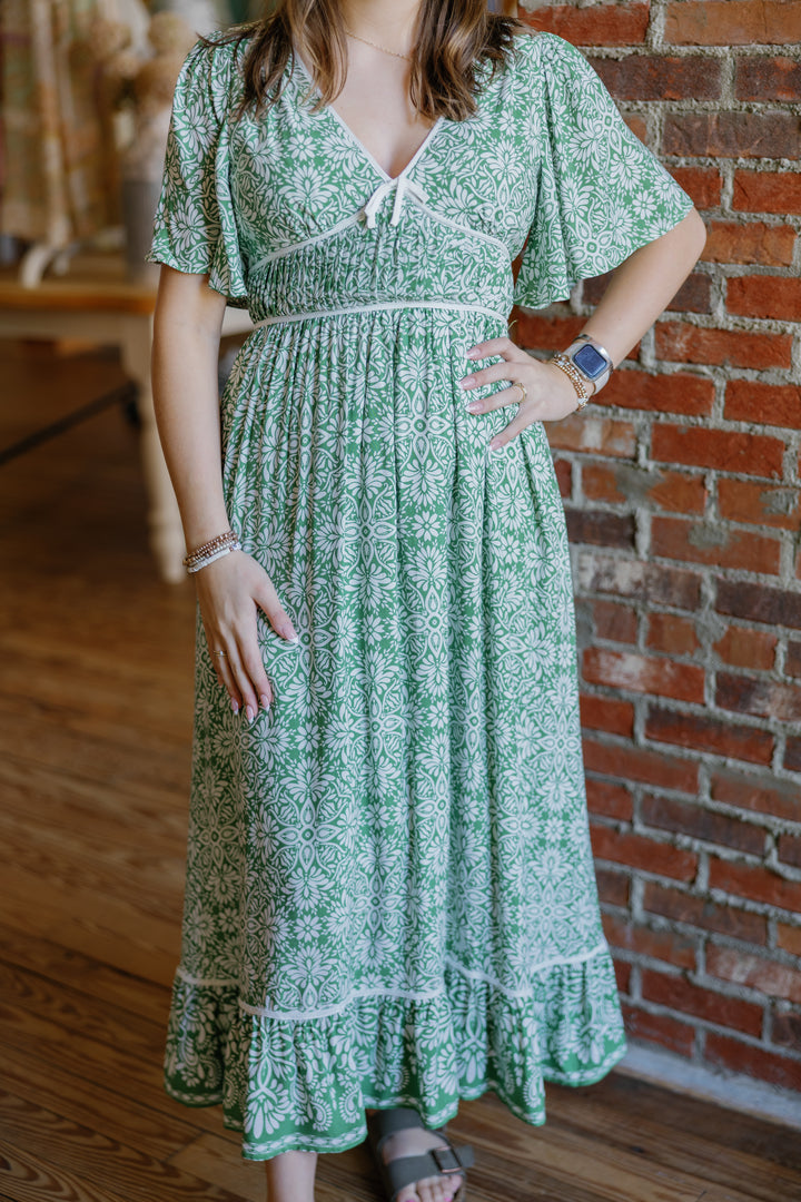 Daisy Midi Dress - Green