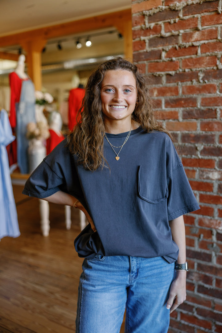 Millie Pocket Tee - Black