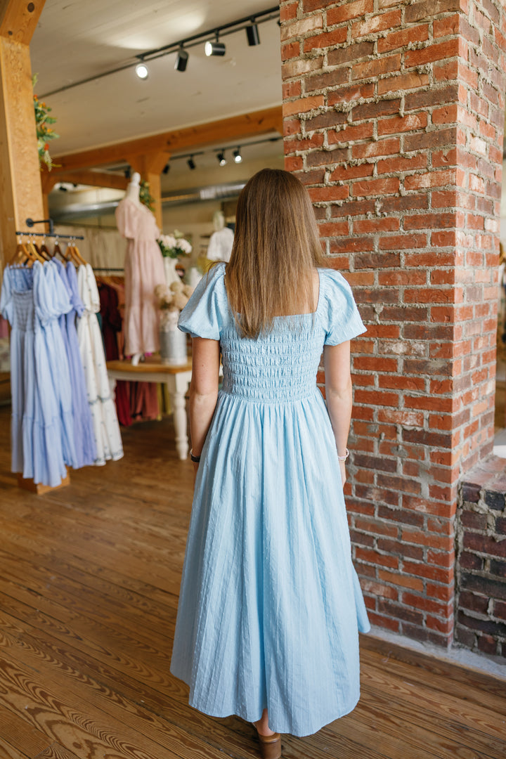 Isabella Midi Dress - Blue