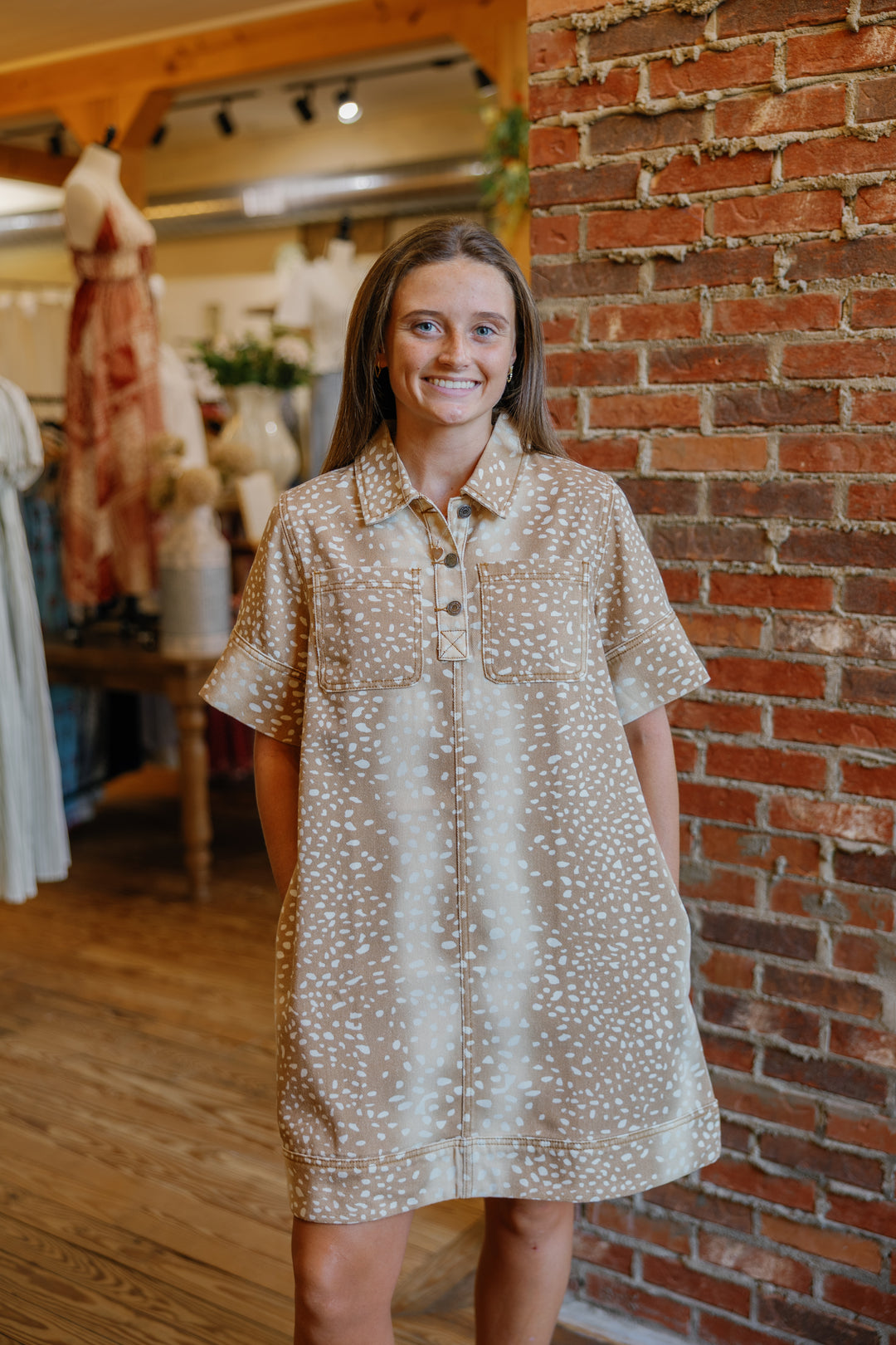 Deer Print Mini Dress