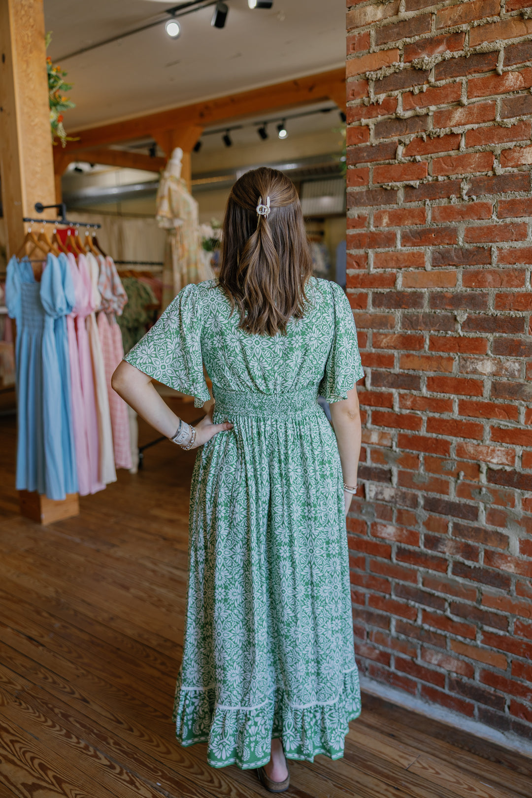Daisy Midi Dress - Green