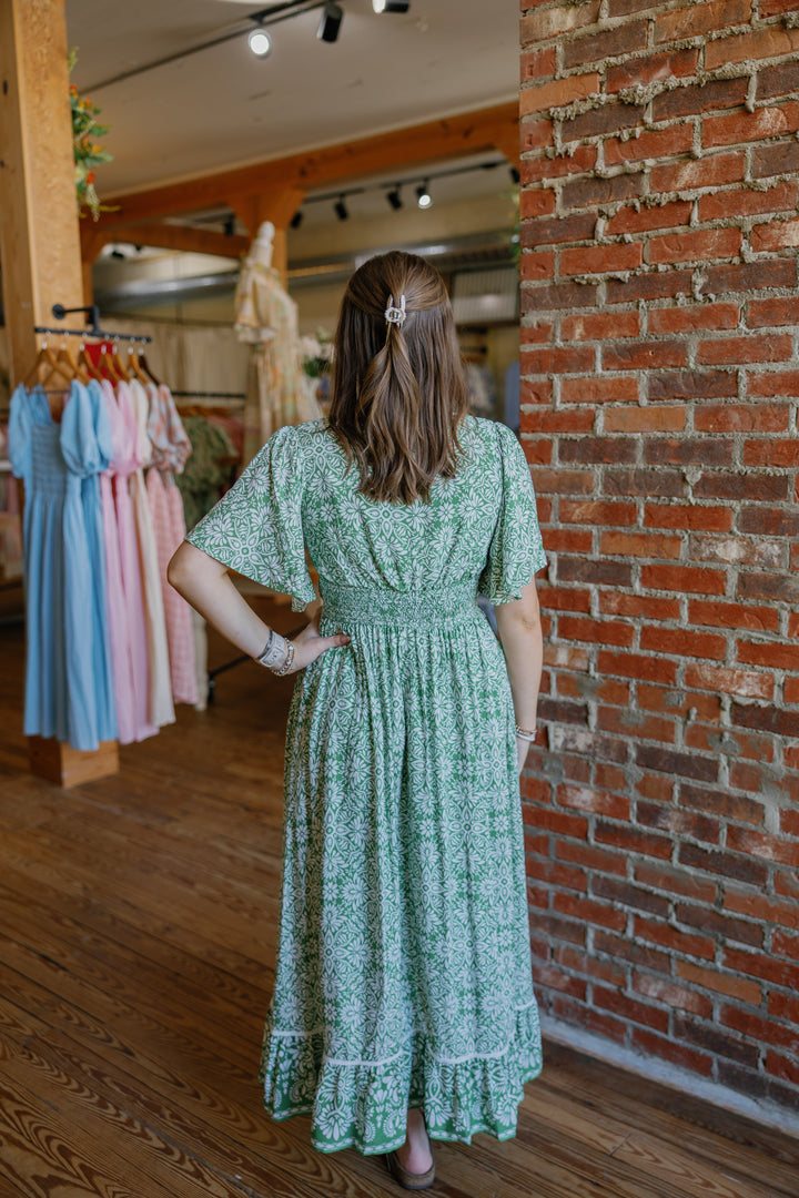 Daisy Midi Dress - Green