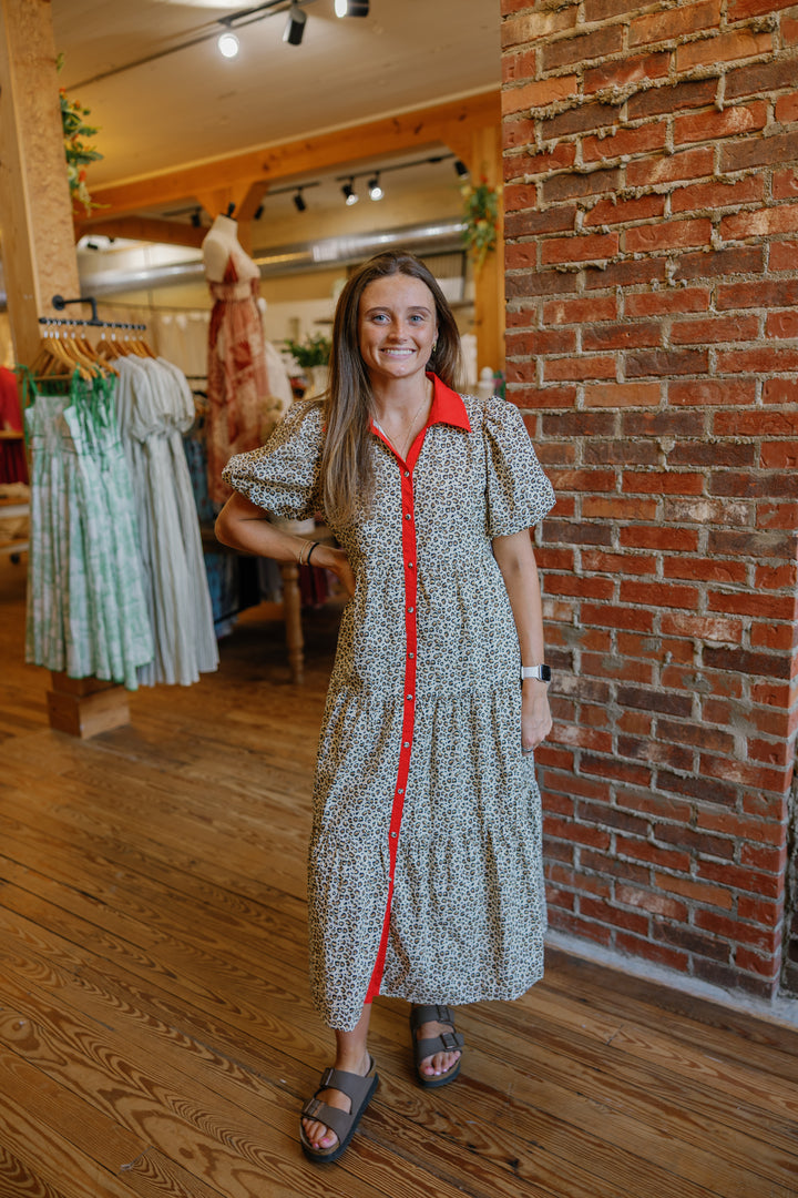 Jaylyn Midi Dress - Red