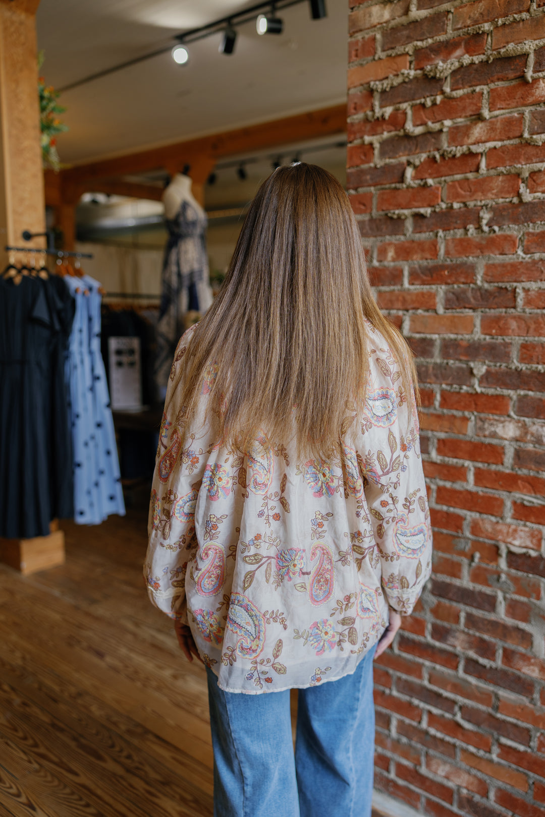 Boho Paisley Blouse Top