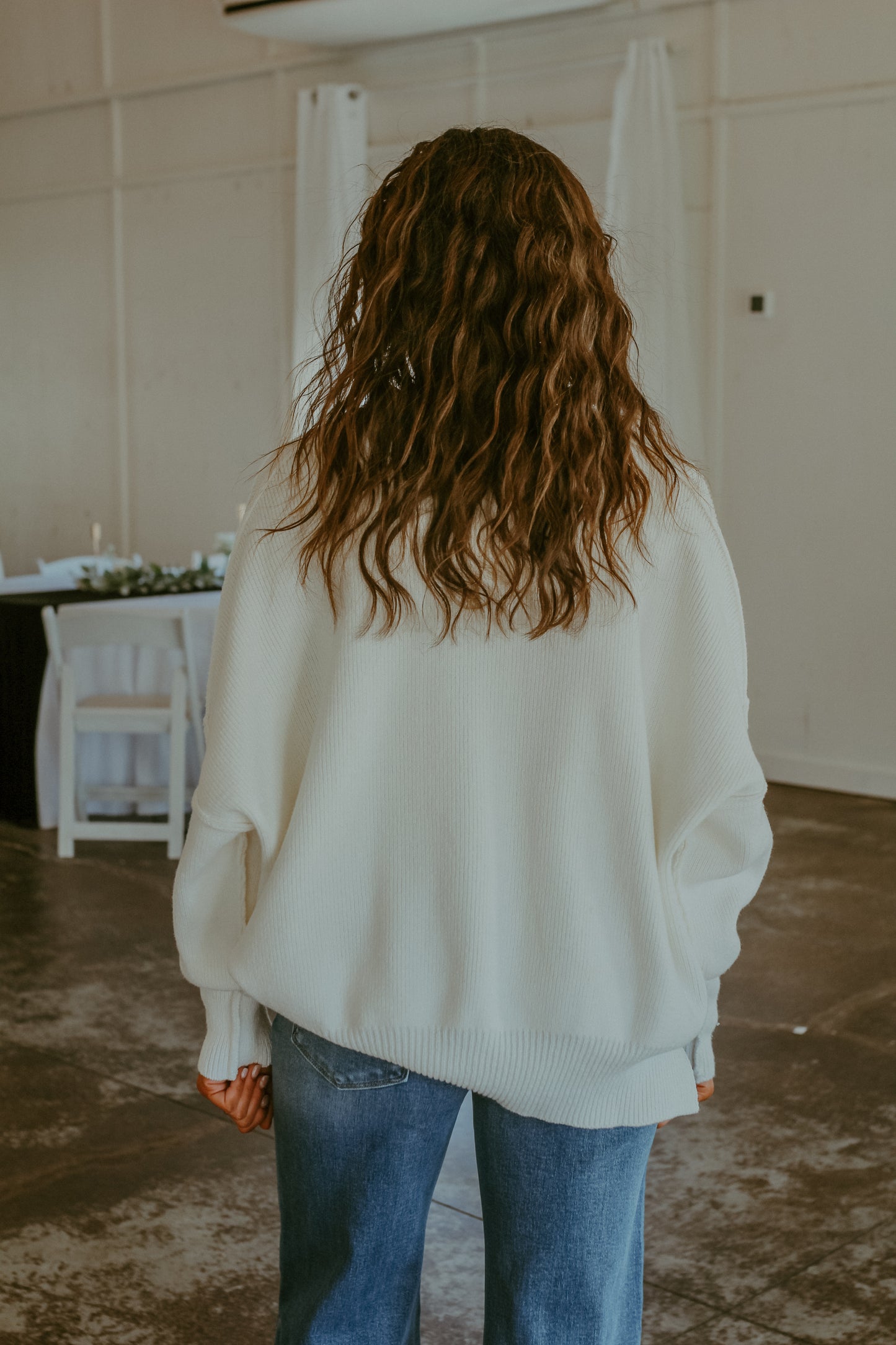 Oh So Lovely Oversized Sweater - White