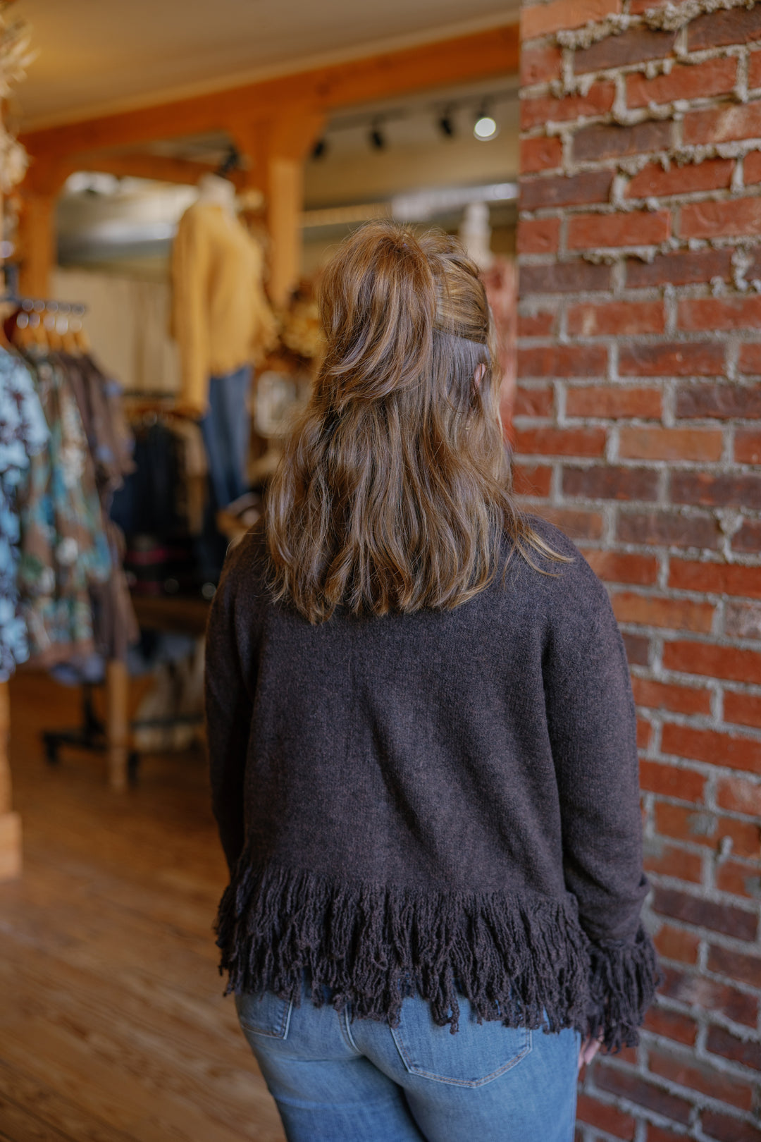 Fringe Knitted Open Cardigan