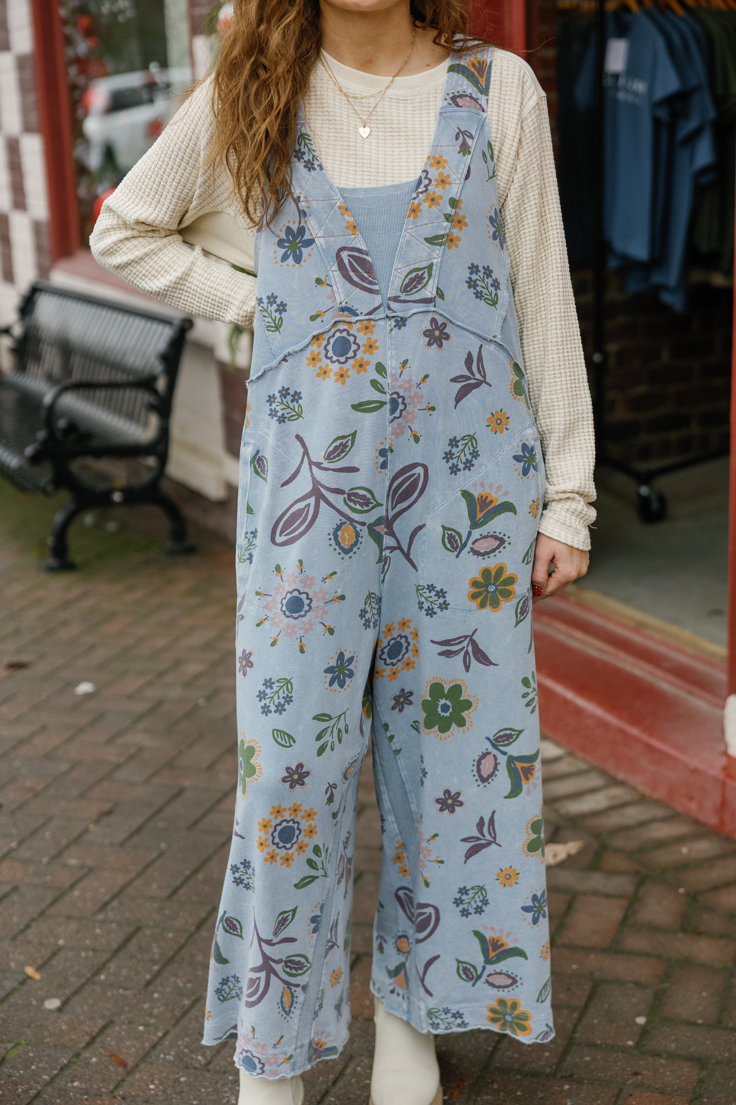 Rose Overalls - Washed Denim