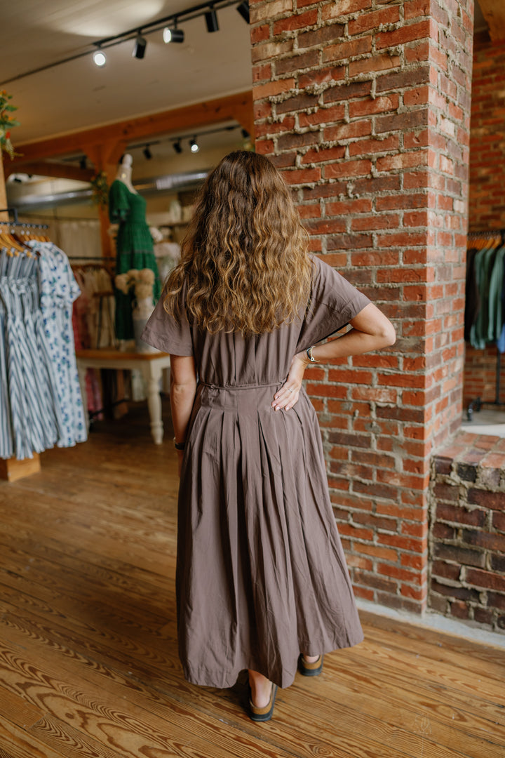 Carly Midi Dress - Chocolate