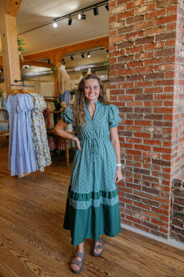 Marie Midi Dress - Green