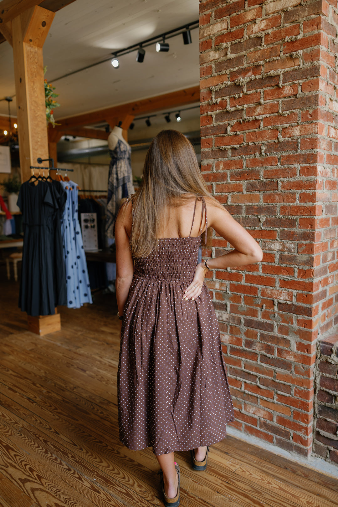 Pretty In Polka Dots Midi Dress