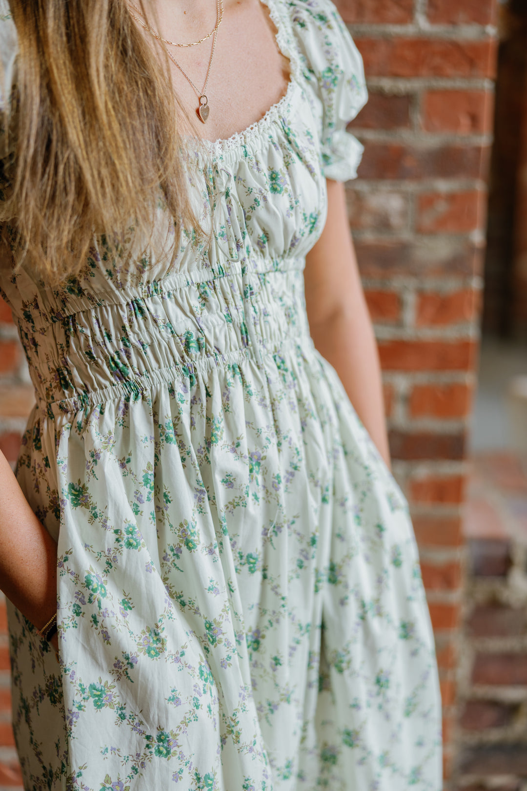 Hattie Midi Dress - Fern