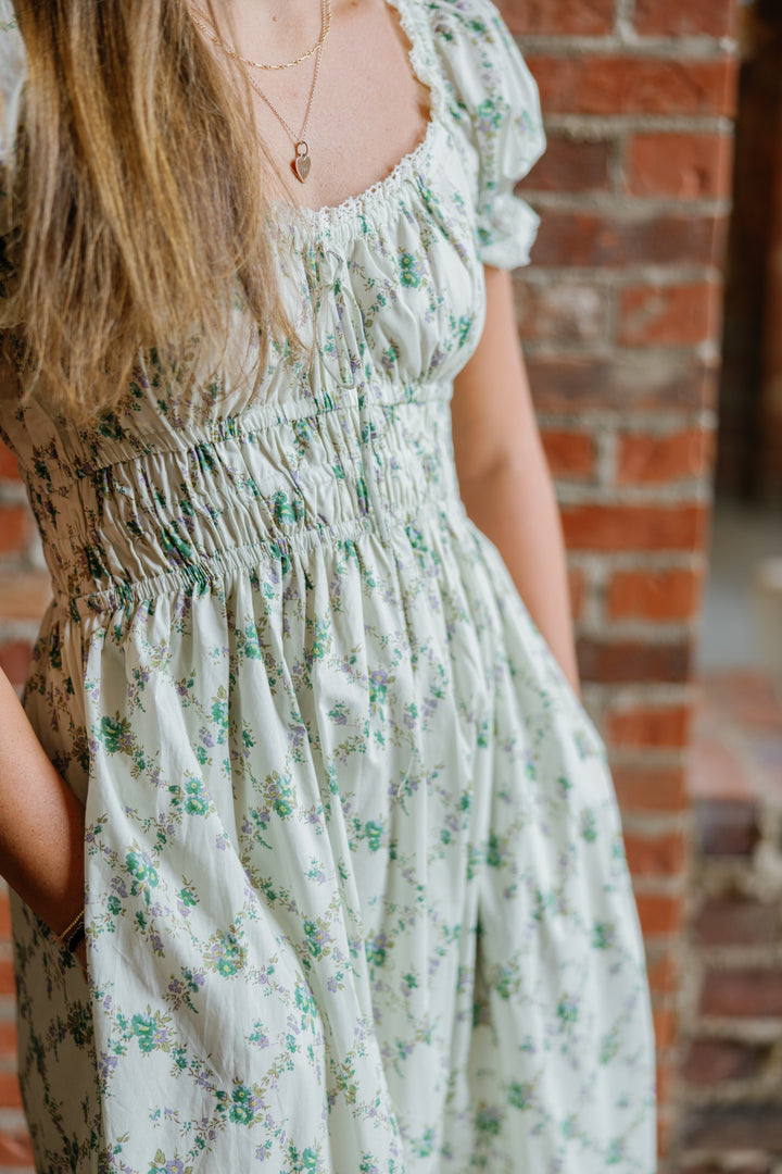 Hattie Midi Dress - Fern