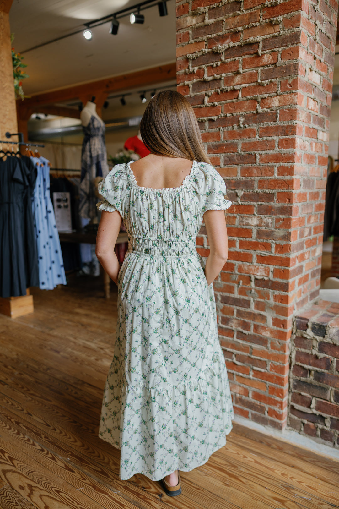 Hattie Midi Dress - Fern