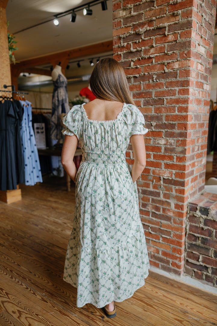 Hattie Midi Dress - Fern