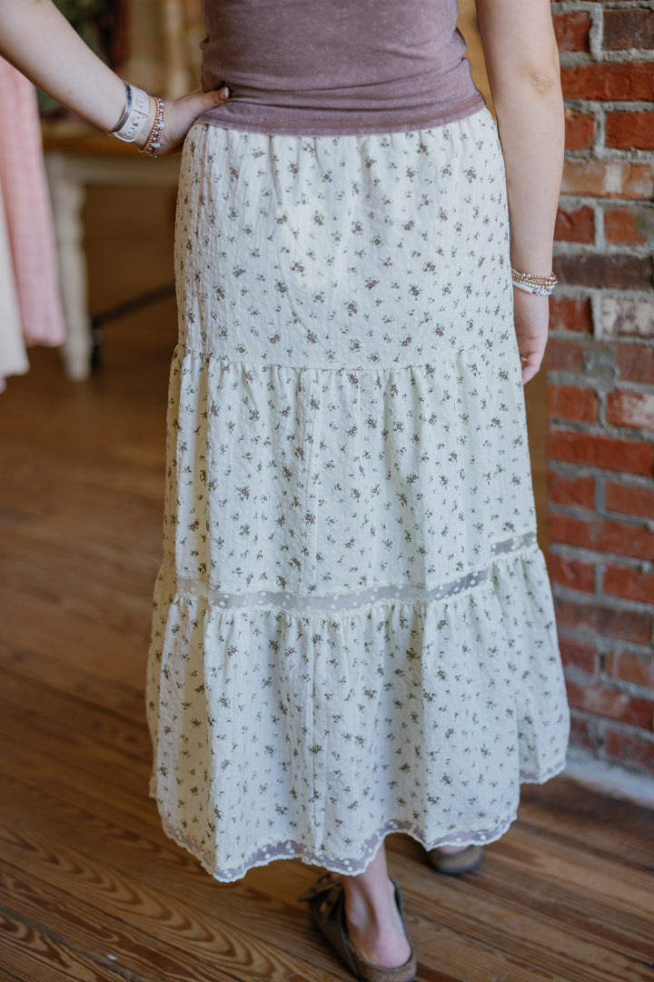 Nelly Midi Skirt - Brown