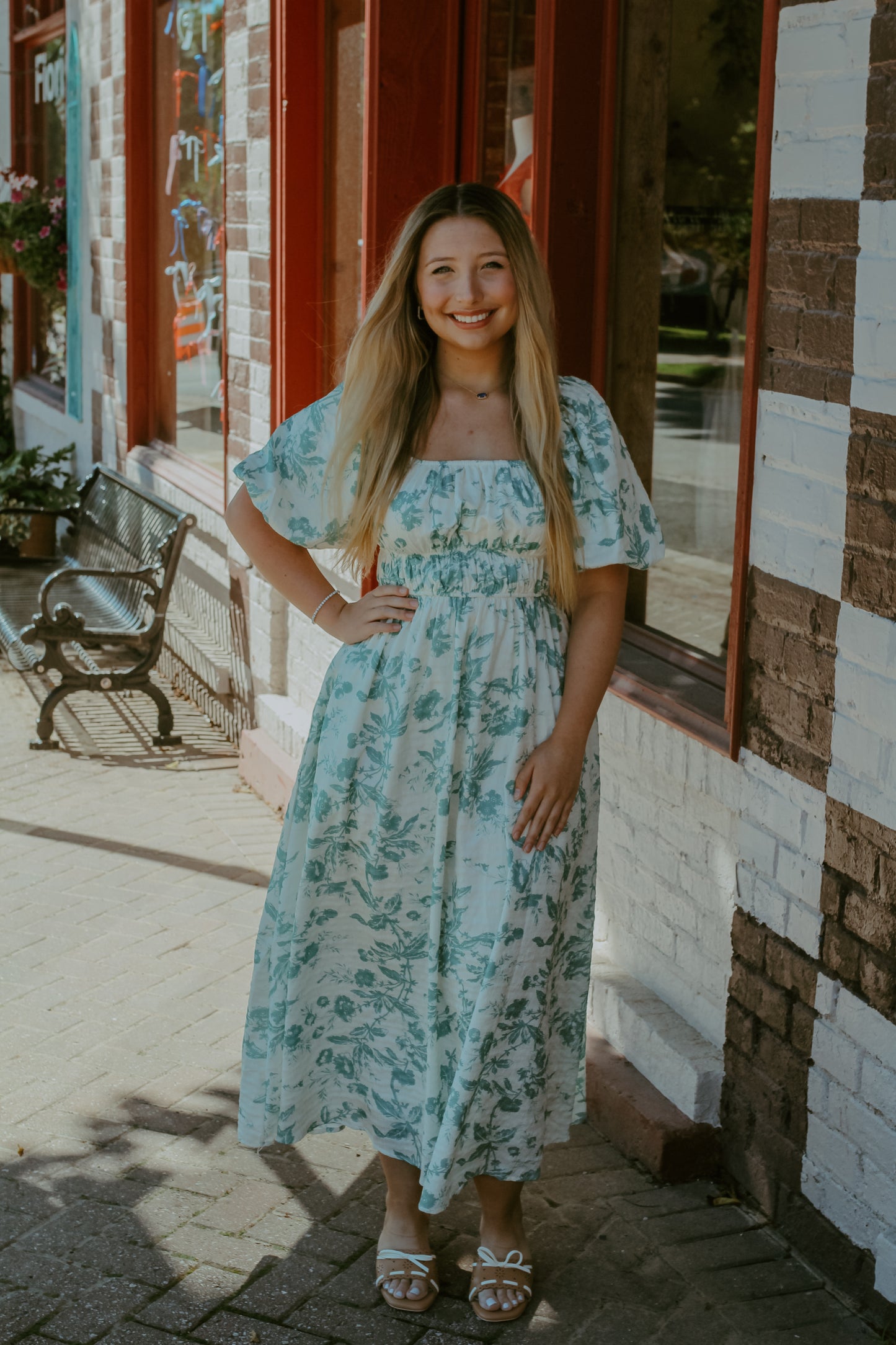 Hannah Midi Dress - Teal