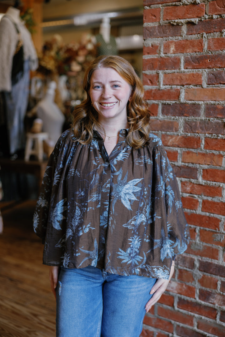 Savannah Top - Slate Brown